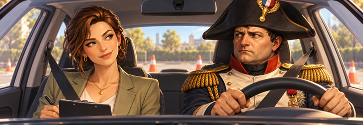 El emperador al volante